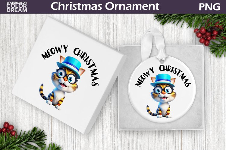 Cat Christmas Ornament | Meowy Christmas Ornament