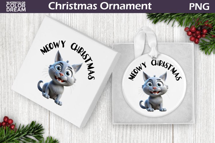Cat Christmas Ornament | Meowy Christmas Ornament