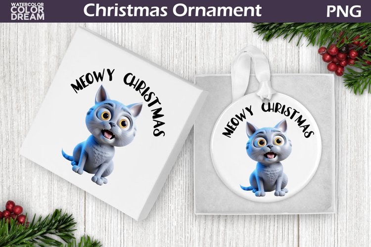 Cat Christmas Ornament | Meowy Christmas Ornament
