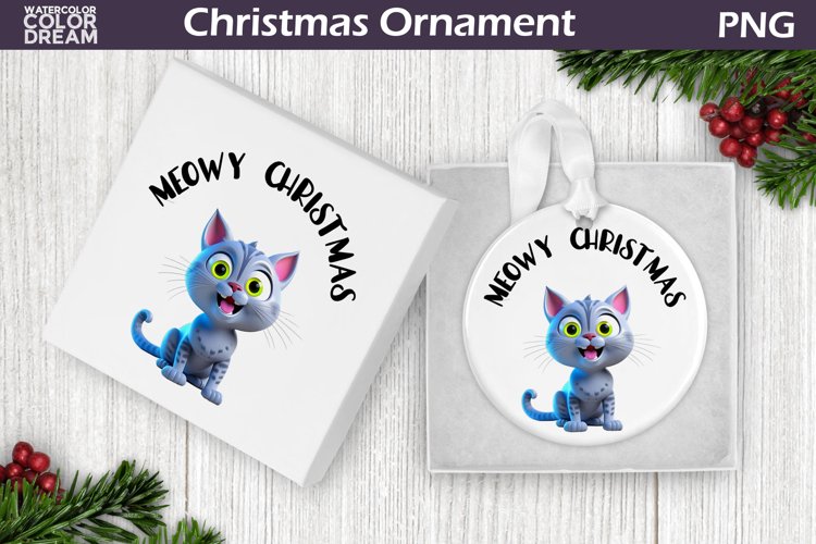 Cat Christmas Ornament | Meowy Christmas Ornament