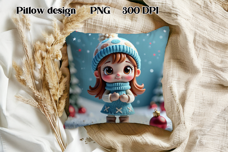 Christmas cute gnome slate | Christmas pillow sublimation