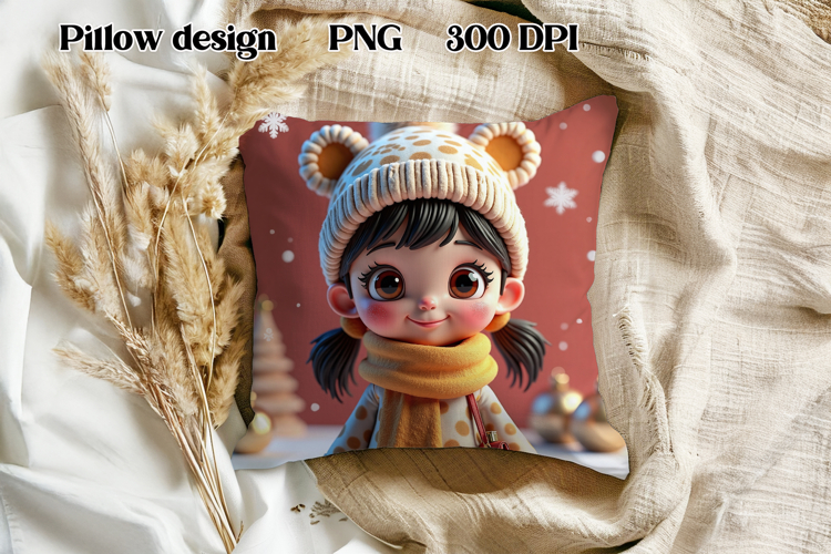 Christmas cute gnome slate | Christmas pillow sublimation
