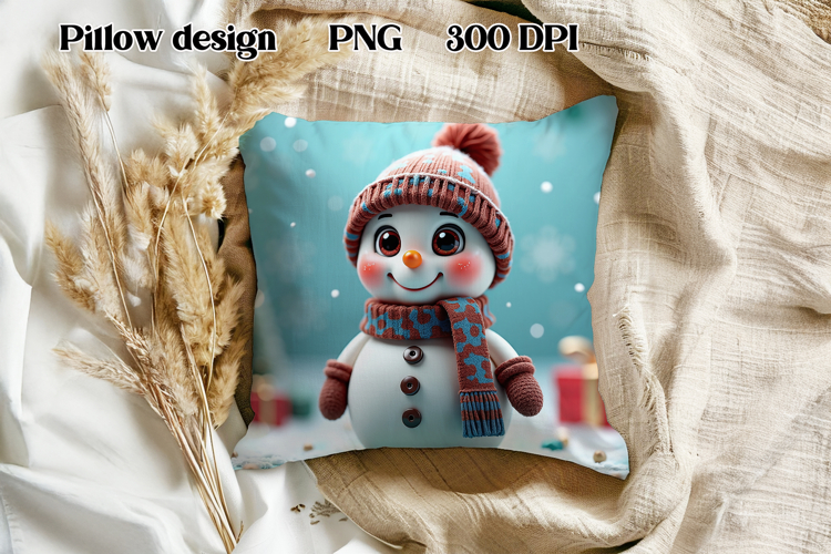 Christmas cute snowman slate | Christmas pillow sublimation