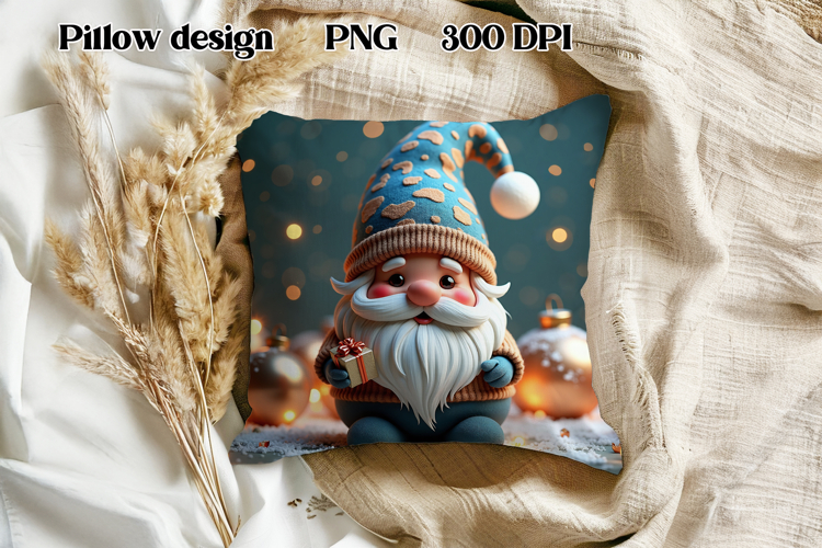Christmas cute gnome slate | Christmas pillow sublimation
