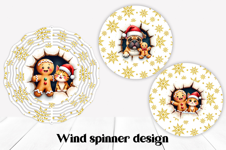 Christmas wind spinner PNG | Hole in wall wind spinner