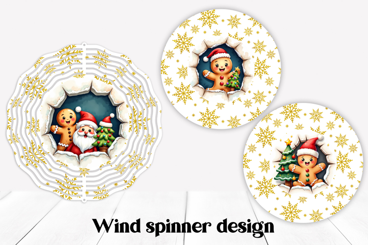 Christmas wind spinner PNG | Hole in wall wind spinner
