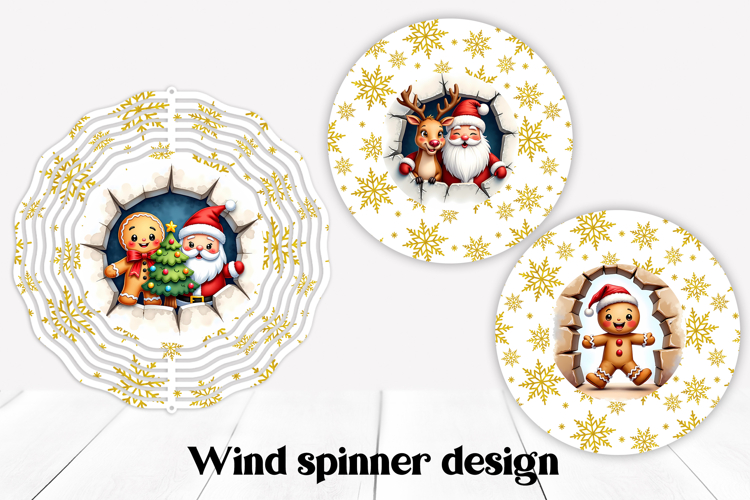 Christmas wind spinner PNG | Hole in wall wind spinner