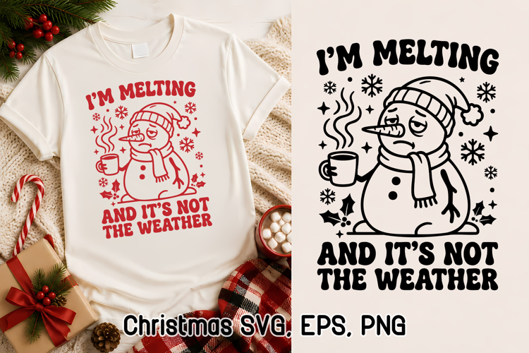 Funny Snowman Christmas SVG with Quote