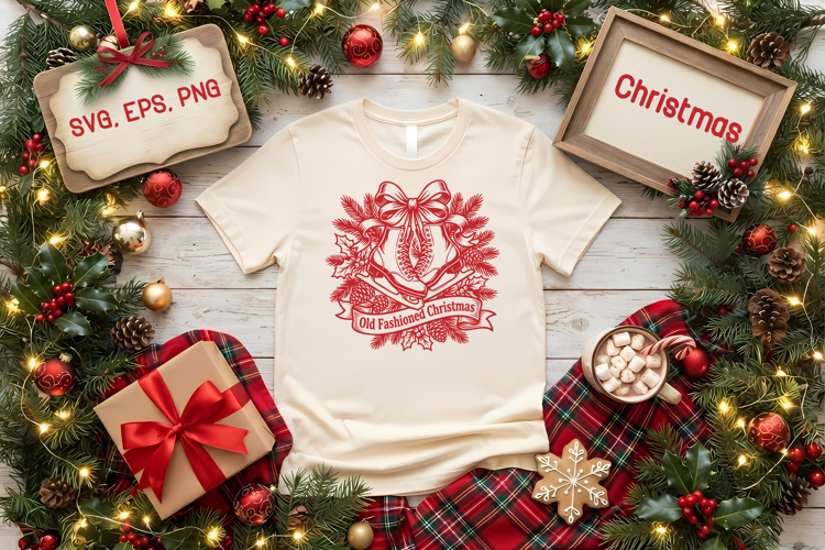 Old Fashioned Christmas SVG | Vintage Ice Skates