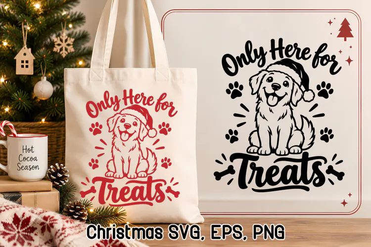 Funny Christmas Dog SVG Design | Christmas Animal SVG