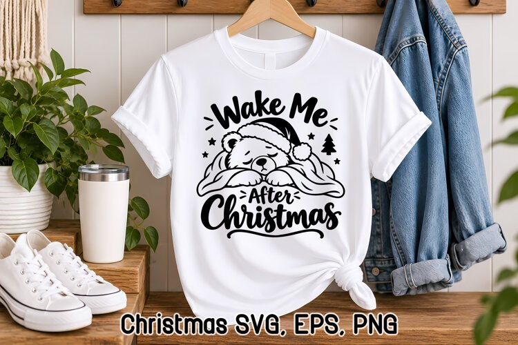 Funny Christmas Bear SVG Design | Christmas Animal SVG example image 1