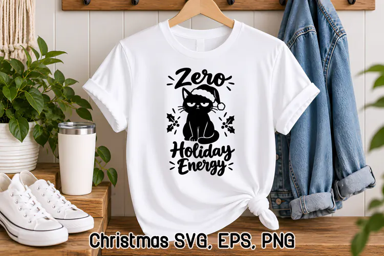 Funny Christmas cat SVG | Christmas Animal SVG