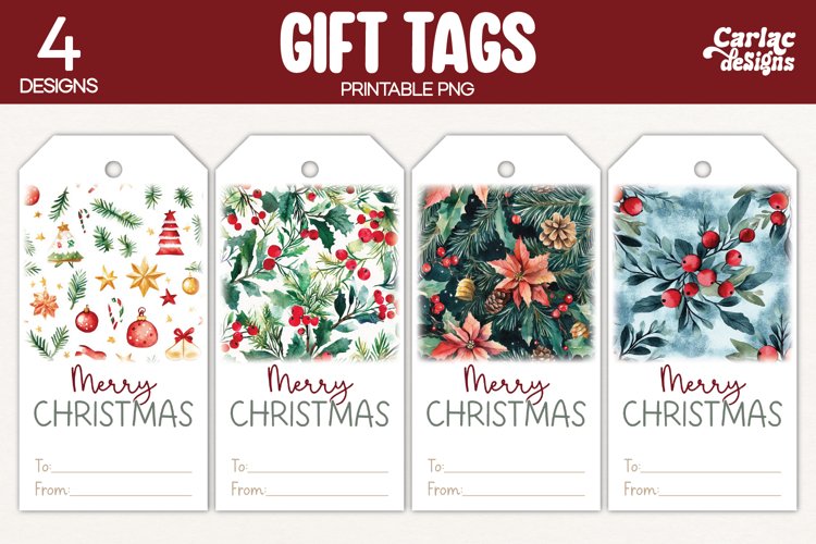 christmassy gift tags