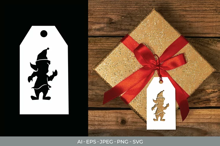 Christmas Elf Tag Papercut