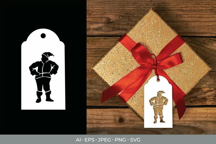 Christmas Santa Tag Papercut
