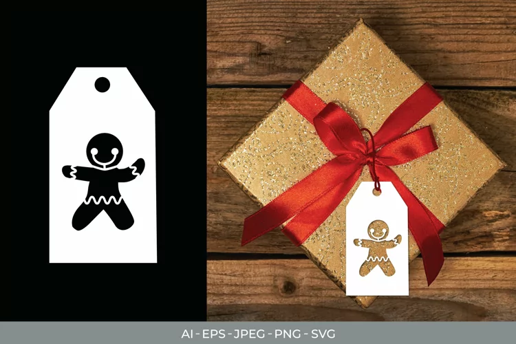 Christmas Gingerbread Tag Papercut