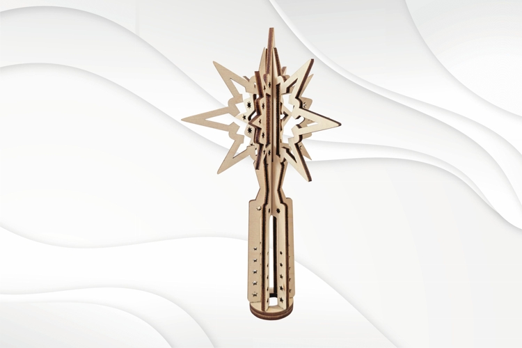 Christmas Tree Topper Star, XMAS Decorations Cutting Model