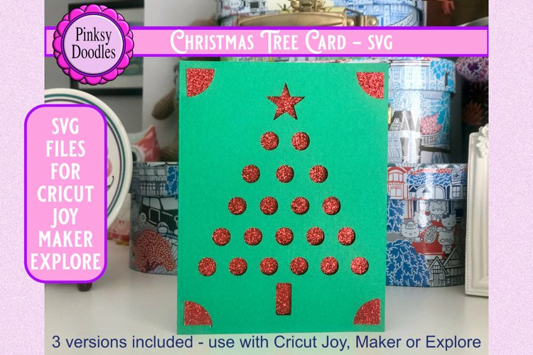 Christmas Tree paper cut card SVG | Cricut Joy Card