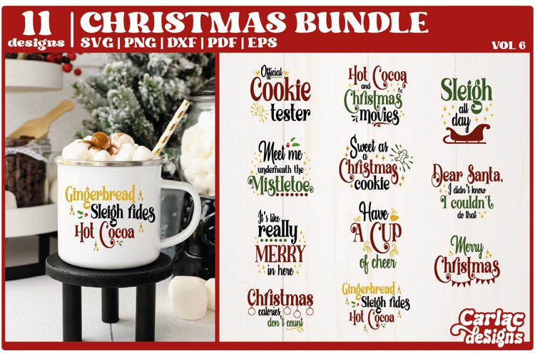 Funny Christmas svg bundle with 11 funny and Christmassy quotes for Cricut and silhouette. Create Funny Christmas T-shirts, Mugs, Printables and Stickers.