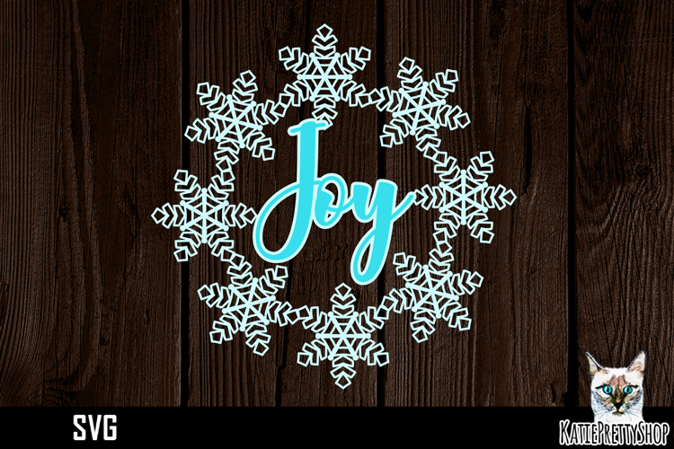 Papercut snowflake wreath frame, Joy Christmas Ornament