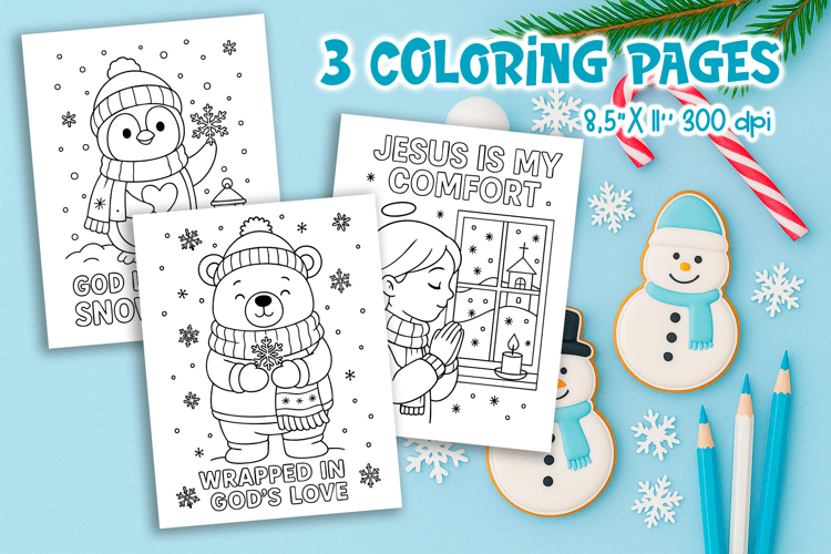 Winter Christian Coloring Pages | Kids Bible Printable