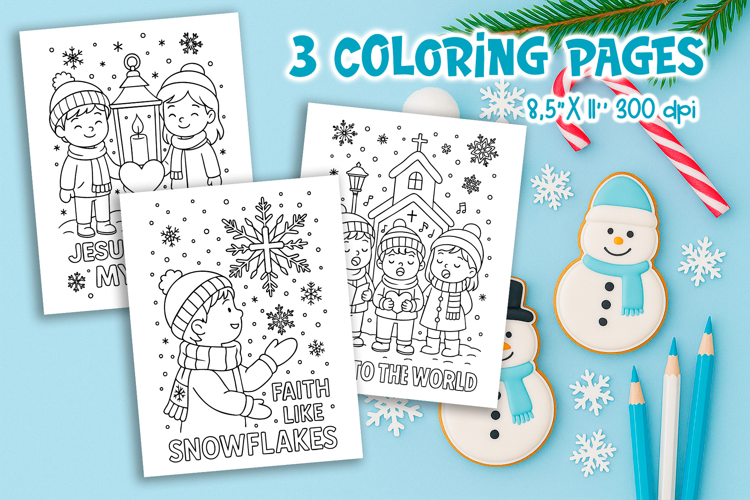 Winter Christian Coloring Pages | Kids Bible Printable