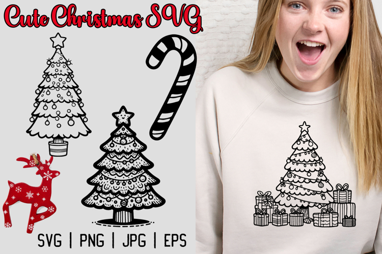 Merry Christmas SVG, Cute Christmas Clipart