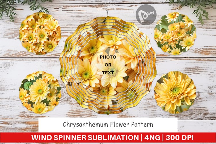 Wind Spinner Chrysanthemum Pattern