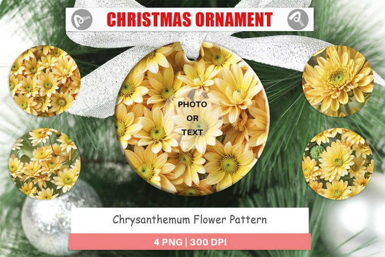Christmas Ornaments Chrysanthemum Pattern