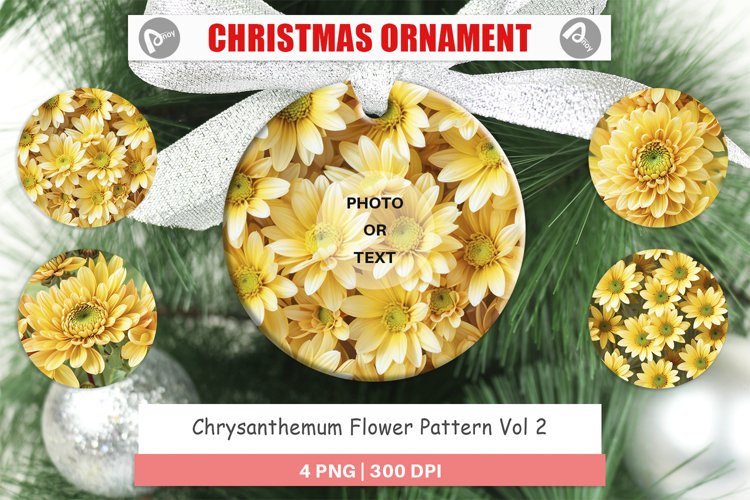Christmas Ornaments Chrysanthemum Pattern