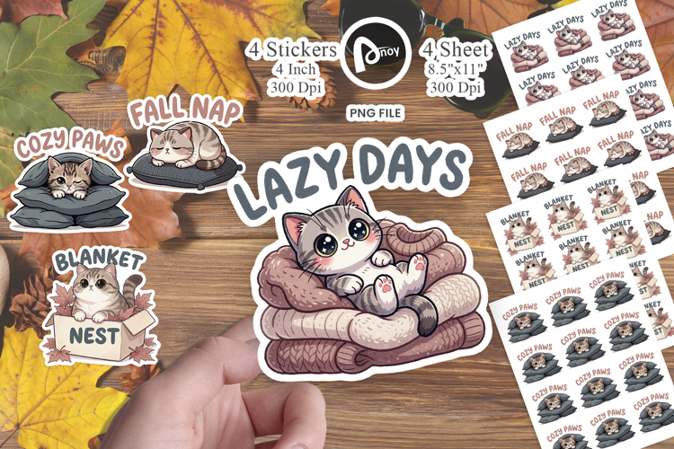 Cats Blanket Fort Moods Sticker