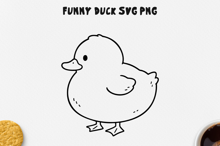 Cute Duck Doodle Clipart PNG SVG