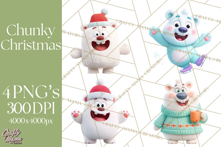 Christmas Clay-Style Clipart, Holiday Characters and Props