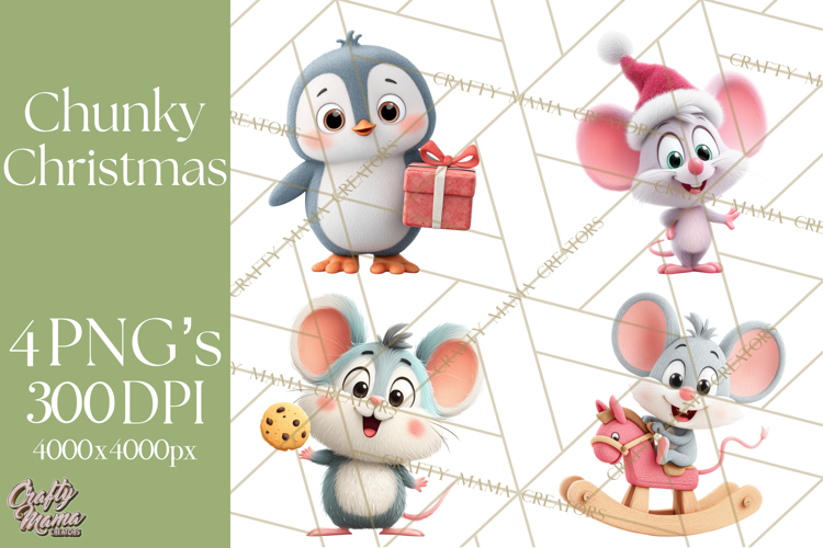 Christmas Clay-Style Clipart, Holiday Characters and Props