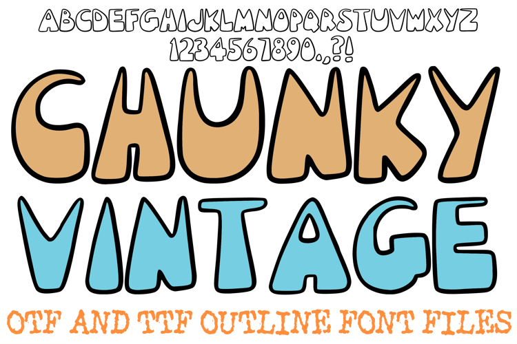 Chunky Vintage Font Nouveau Written Lettering ABC OTF Type