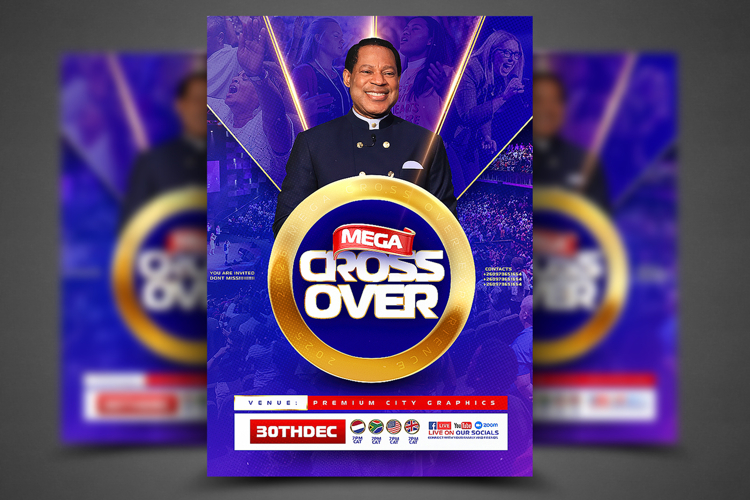 Church Cross over flyer template