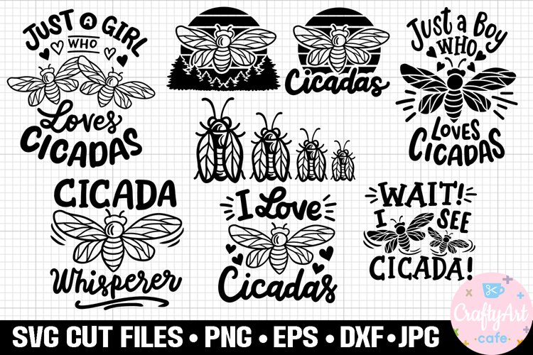 Cicada SVG Bundle Cricut Cicada PNG Bundle example image 1