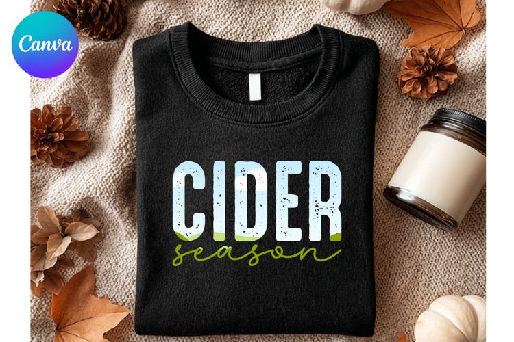 Cider season Fall Autumn Canva Frame Shirt Design