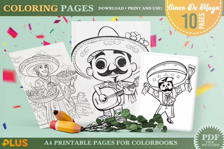 Cinco De Mayo Coloring Pages - Mexican Culture Coloring Book