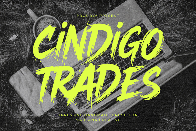 Cindigo Trades Expressive Handmade Brush Font