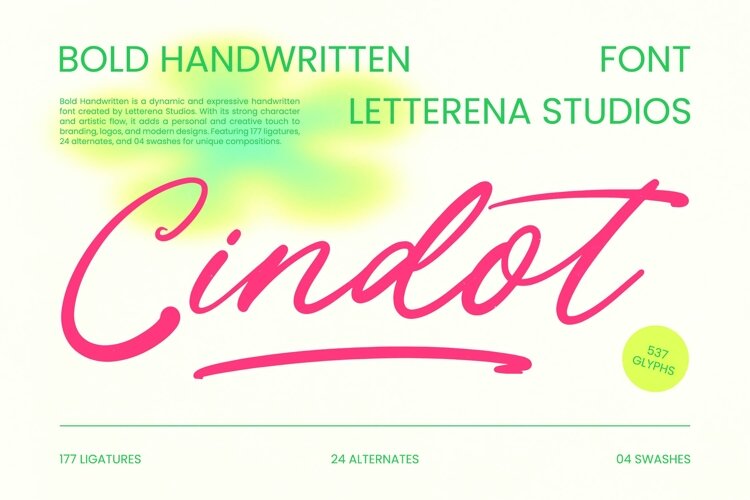 Cindot - Bold Handwritten Font example image 1