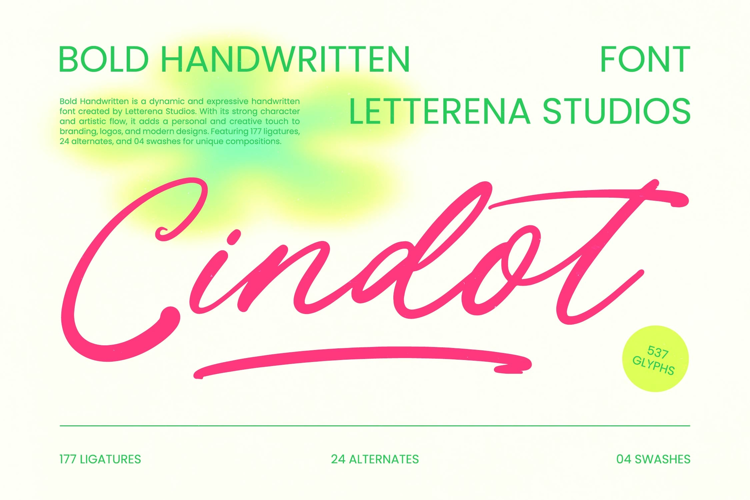 Cindot - Bold Handwritten Font