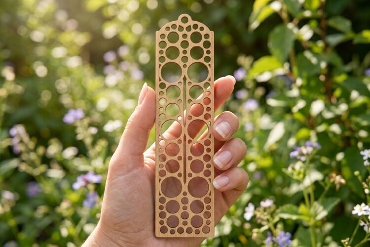 Circle Bookmark SVG Laser Cut File example image 1