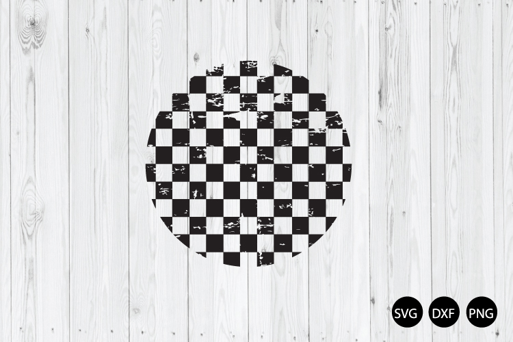 Circle checkerboard SVG, Distressed Background SVG