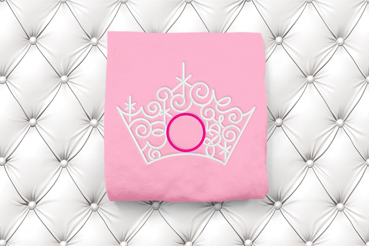 Ornate Magical Tiara with Circle Embroidery File