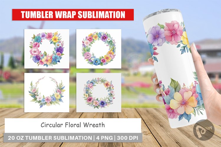 Floral Wreath Clipart Image 4