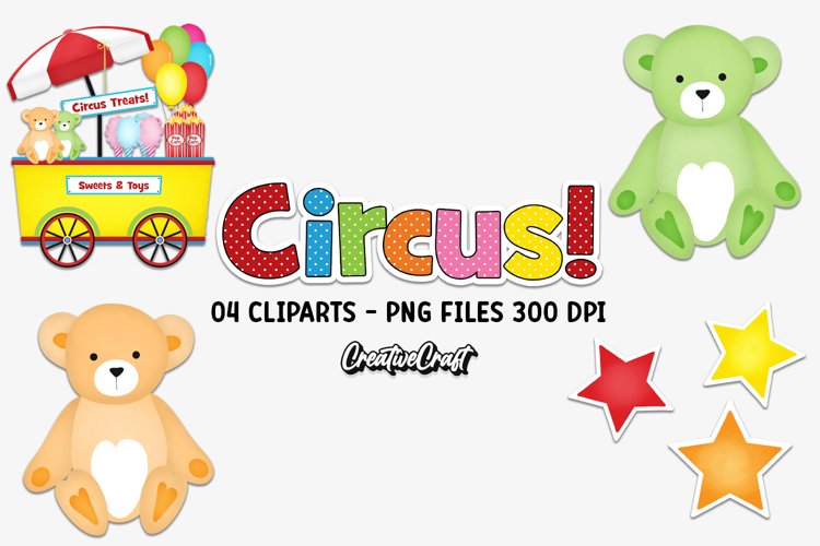 Circus Clip Art, circus animals cliparts, carnival graphics