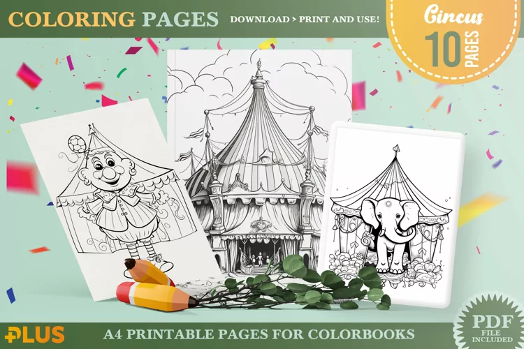 Circus Coloring Pages - Entertainment Coloring Book