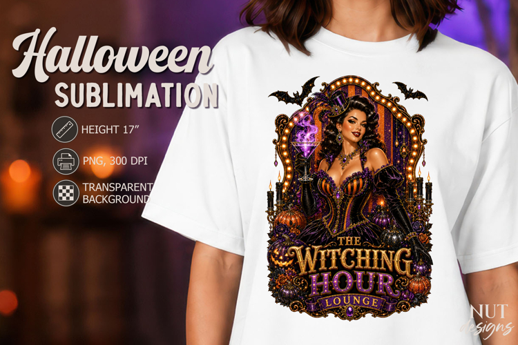 Glamour witch Carnival Halloween sublimation