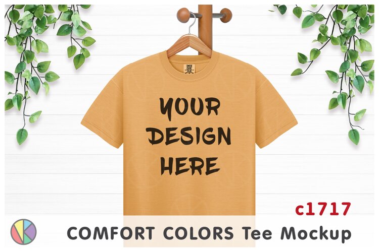 Citrus Comfort Colors 1717 T-Shirt Mockup.